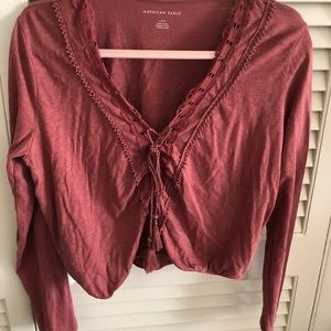 Mauve cropped top only worn once